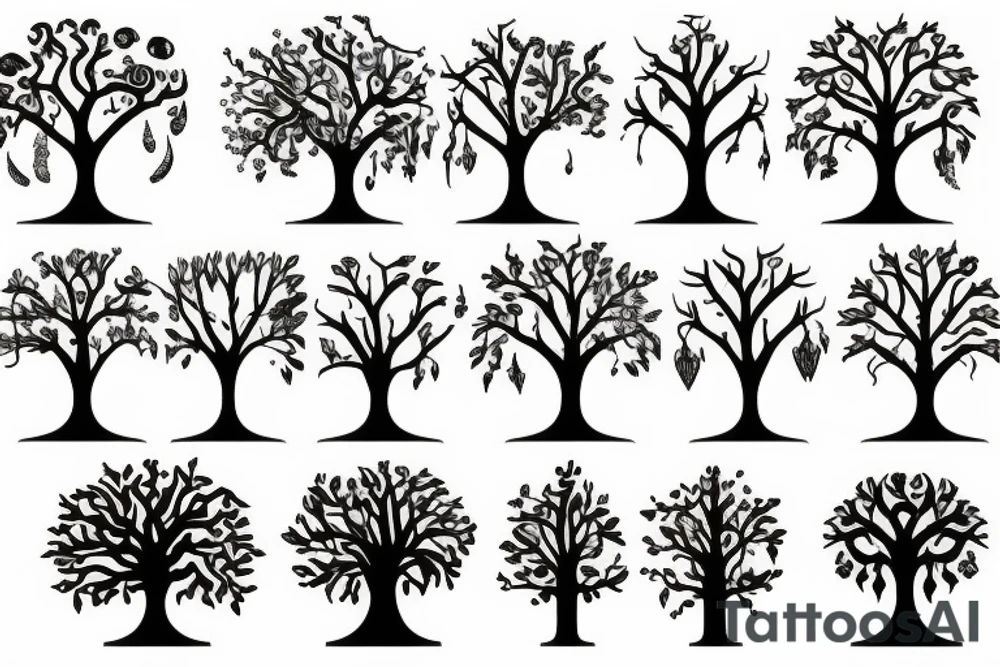 Good and Evil tree of life tattoo idea