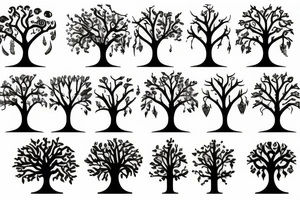 Good and Evil tree of life tattoo idea