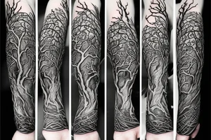 Good and Evil tree of life tattoo idea
