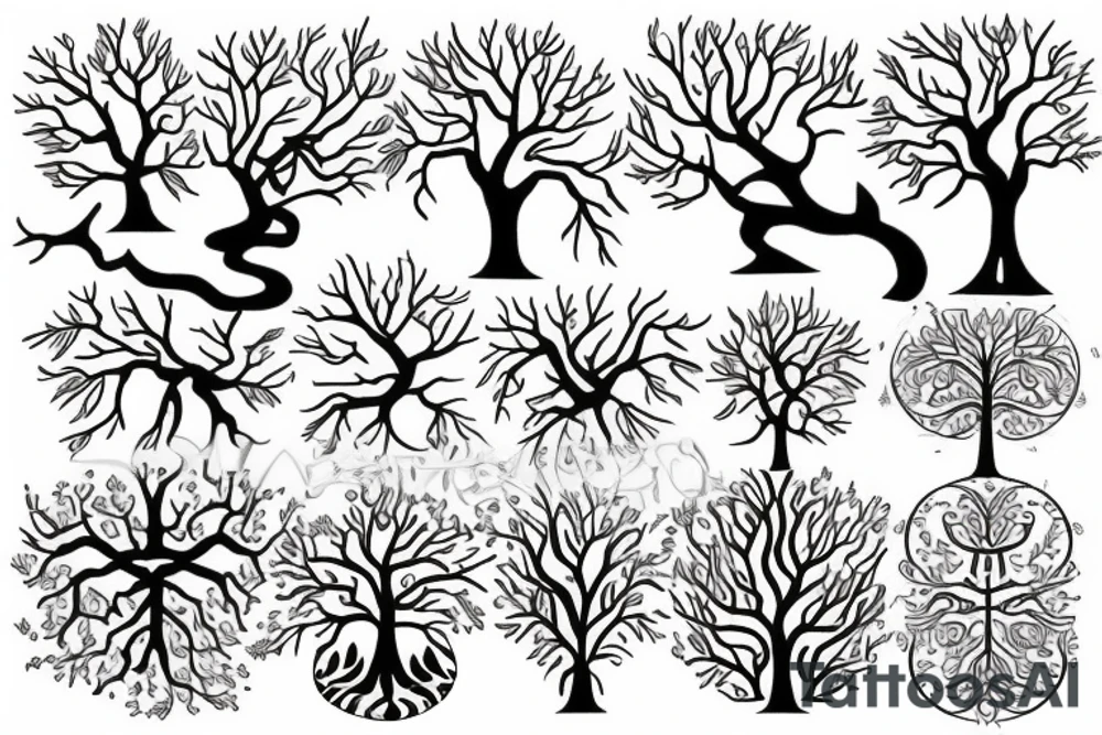 Good and Evil tree of life tattoo idea