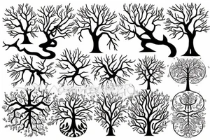Good and Evil tree of life tattoo idea