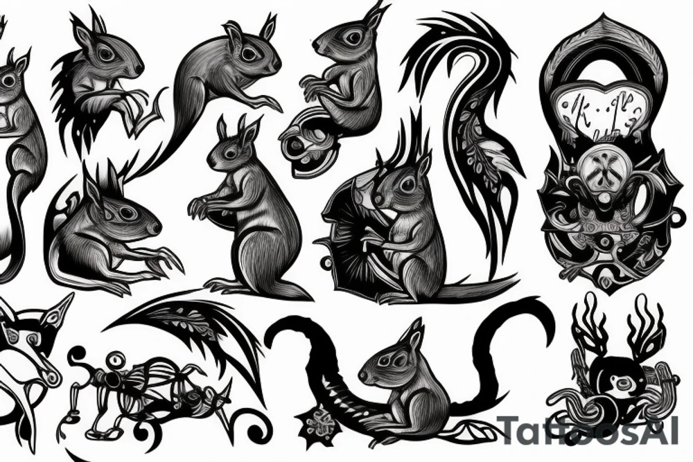 the squirrel is evil tattoo idea