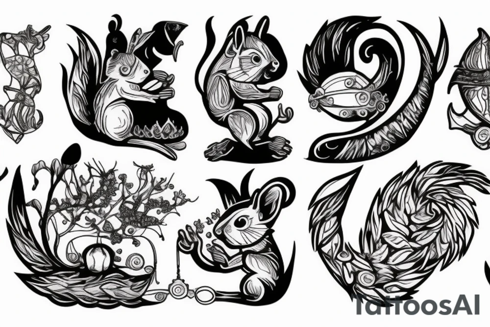 the squirrel is evil tattoo idea