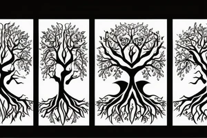 Good and Evil tree of life tattoo idea