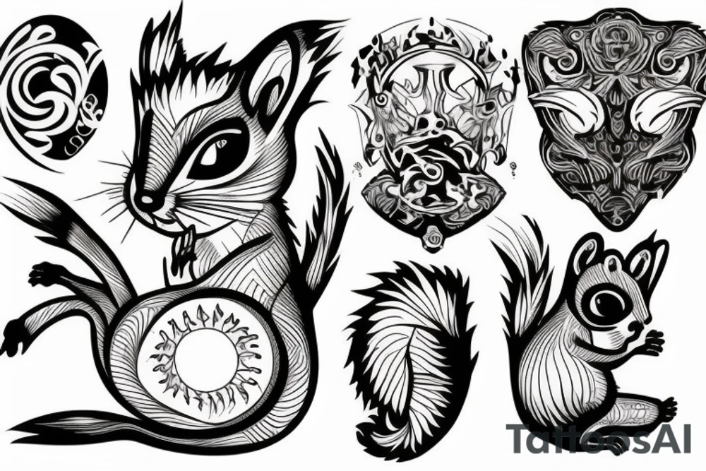 the squirrel is evil tattoo idea