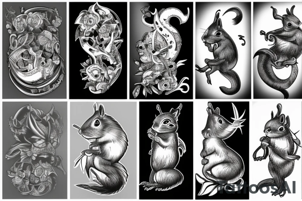 the squirrel is evil tattoo idea