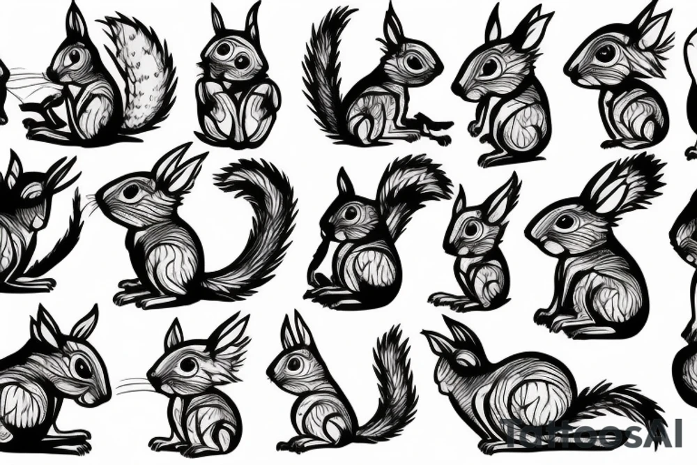 the squirrel is evil tattoo idea