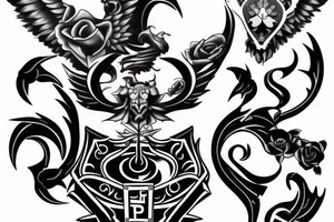 Dark coat of arms tattoo idea