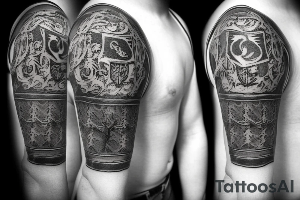 Dark coat of arms tattoo idea