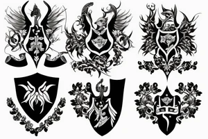 Dark coat of arms tattoo idea