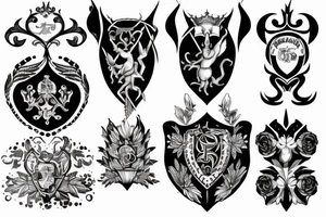 Dark coat of arms tattoo idea