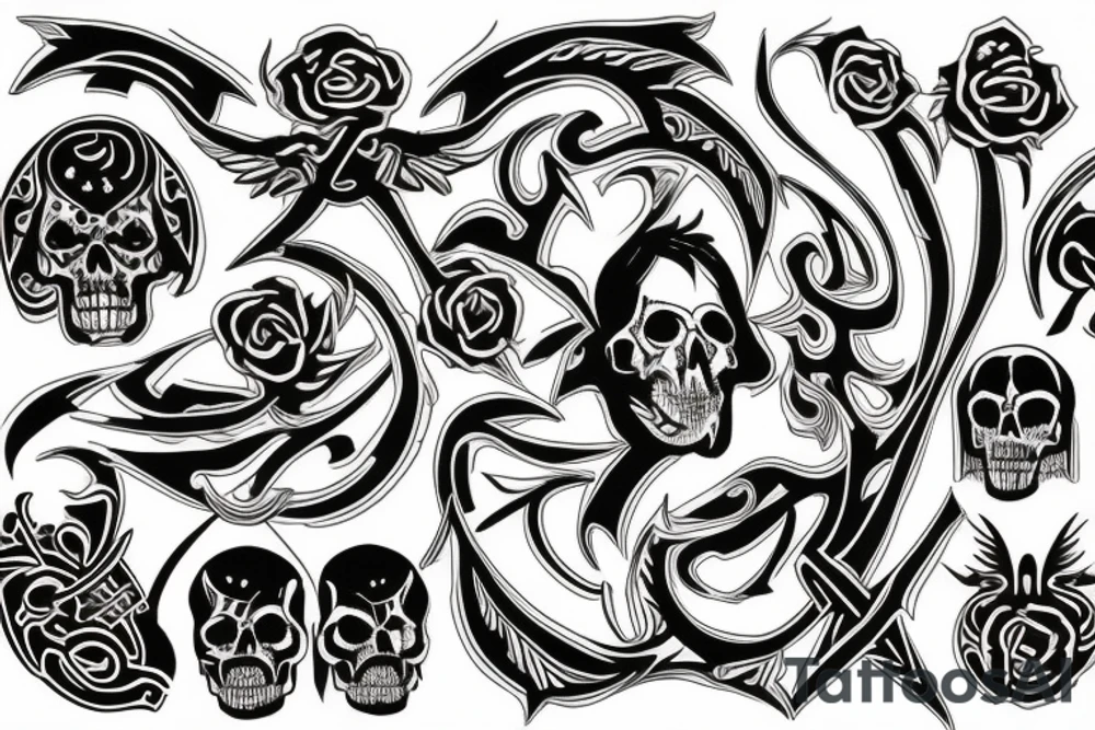 Balance of death and life tattoo idea