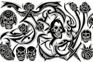 Balance of death and life tattoo idea
