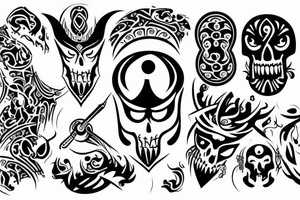 Balance of life and death tattoo idea