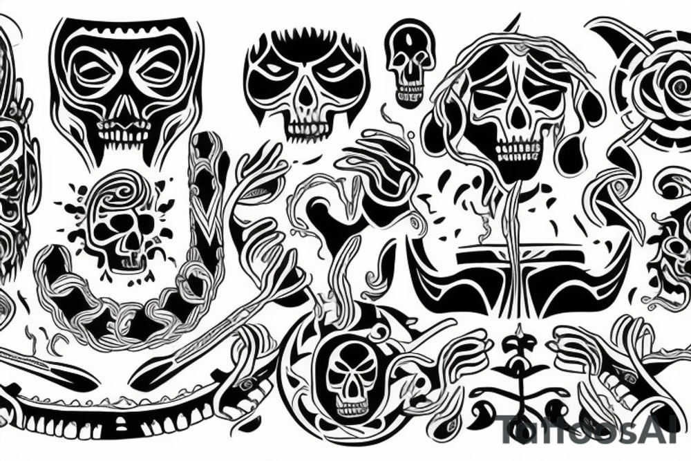Balance of life and death tattoo idea
