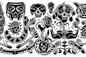 Balance of life and death tattoo idea