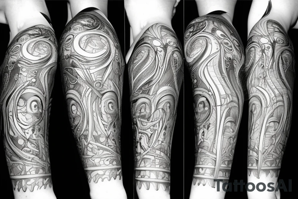 squirrel lines tattoo idea