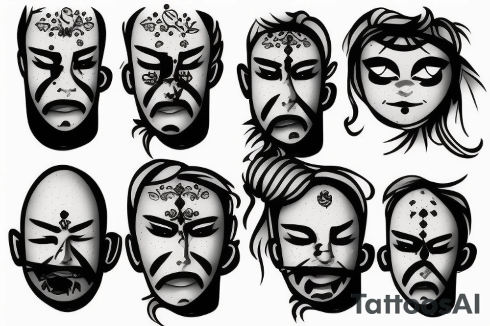 Sad face tattoo idea