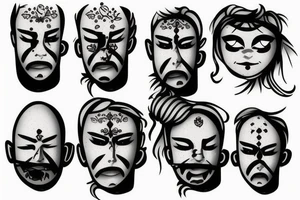 Sad face tattoo idea