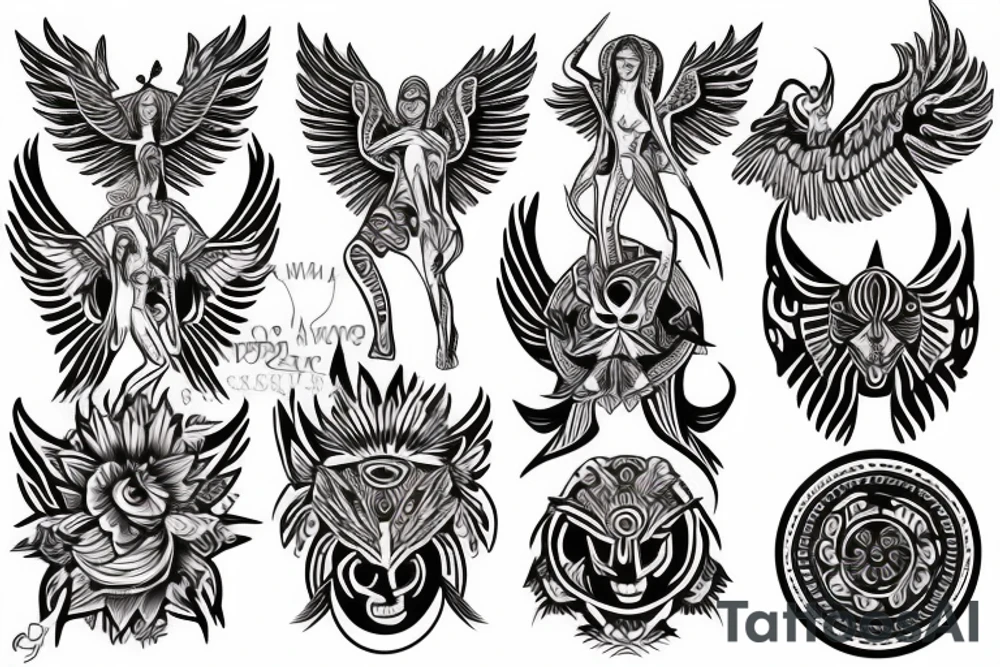 Angel of life tattoo idea
