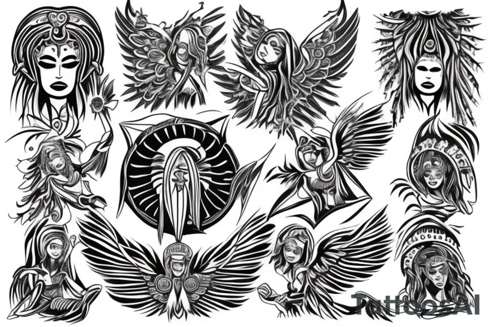 Angel of life tattoo idea