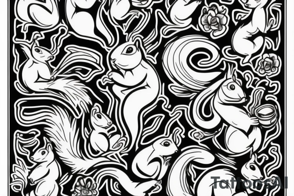 squirrel tattoo idea