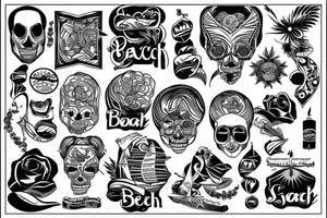 Sunset beach tattoo idea
