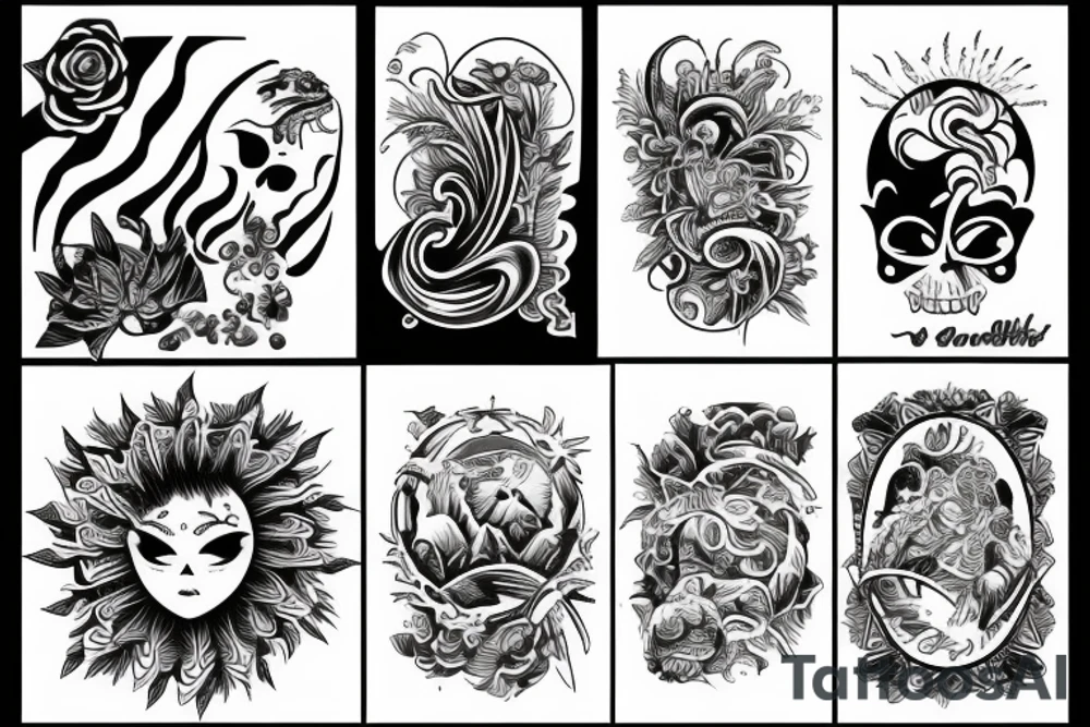 Sunset beach tattoo idea