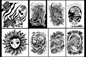 Sunset beach tattoo idea