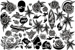 Sunset beach tattoo idea