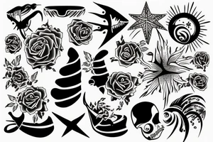 Sunset beach tattoo idea