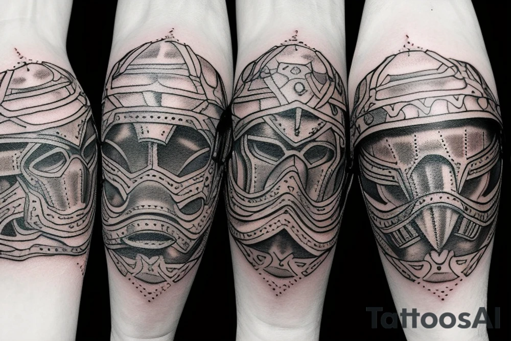 Knight helmet tattoo idea