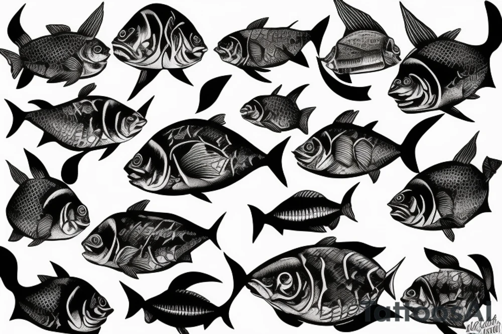 Sun fish tattoo idea