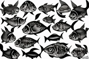 Sun fish tattoo idea