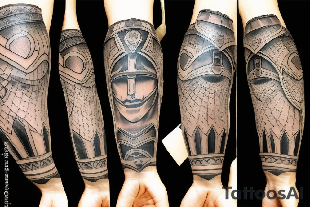 Knight helmet tattoo idea