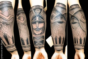 Knight helmet tattoo idea