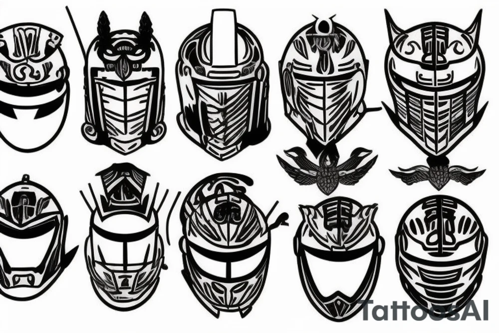 Knight helmet tattoo idea