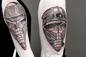 Knight helmet tattoo idea