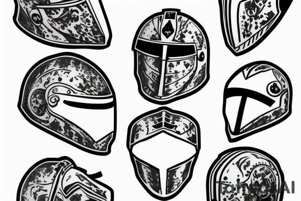 Knight helmet tattoo idea