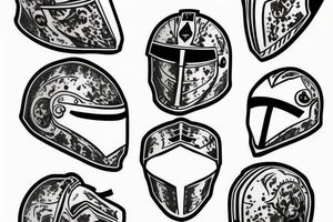 Knight helmet tattoo idea