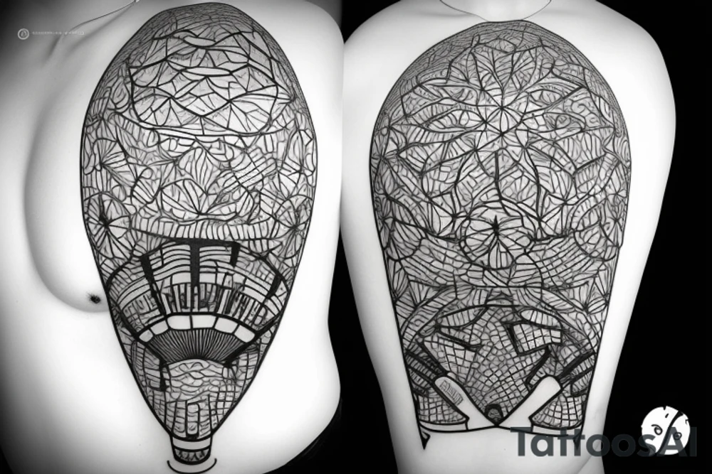 Beach umbrella tattoo idea