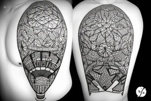 Beach umbrella tattoo idea