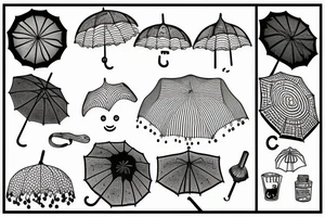 Beach umbrella tattoo idea