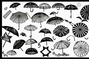 Beach umbrella tattoo idea