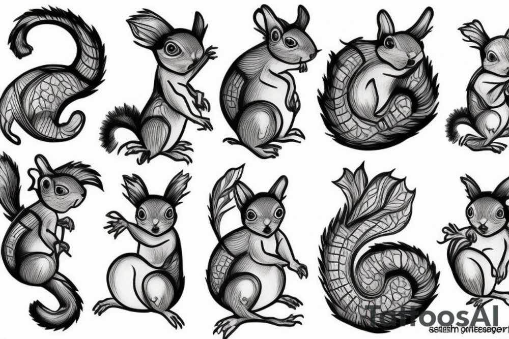squirrel tattoo idea