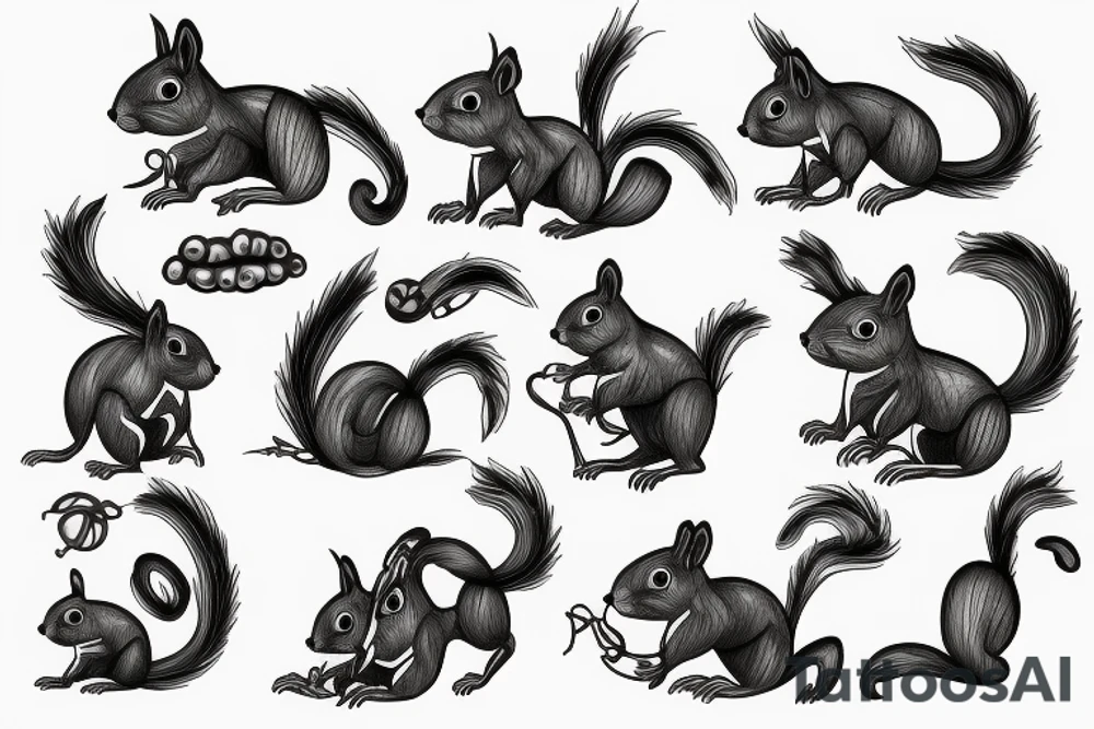 squirrel tattoo idea