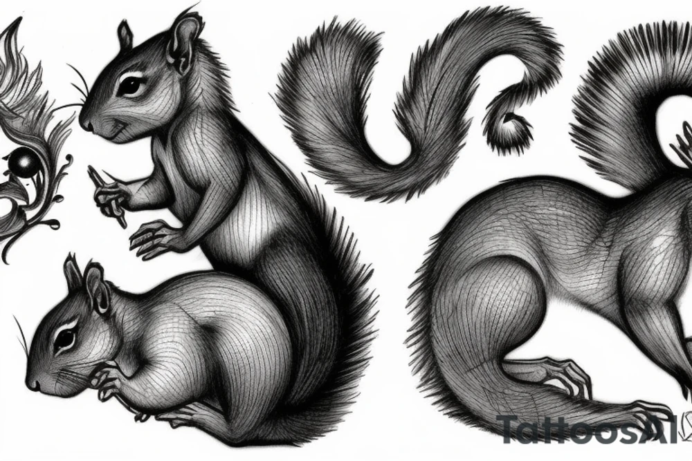 squirrel tattoo idea