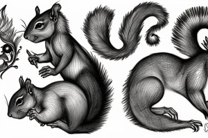 squirrel tattoo idea