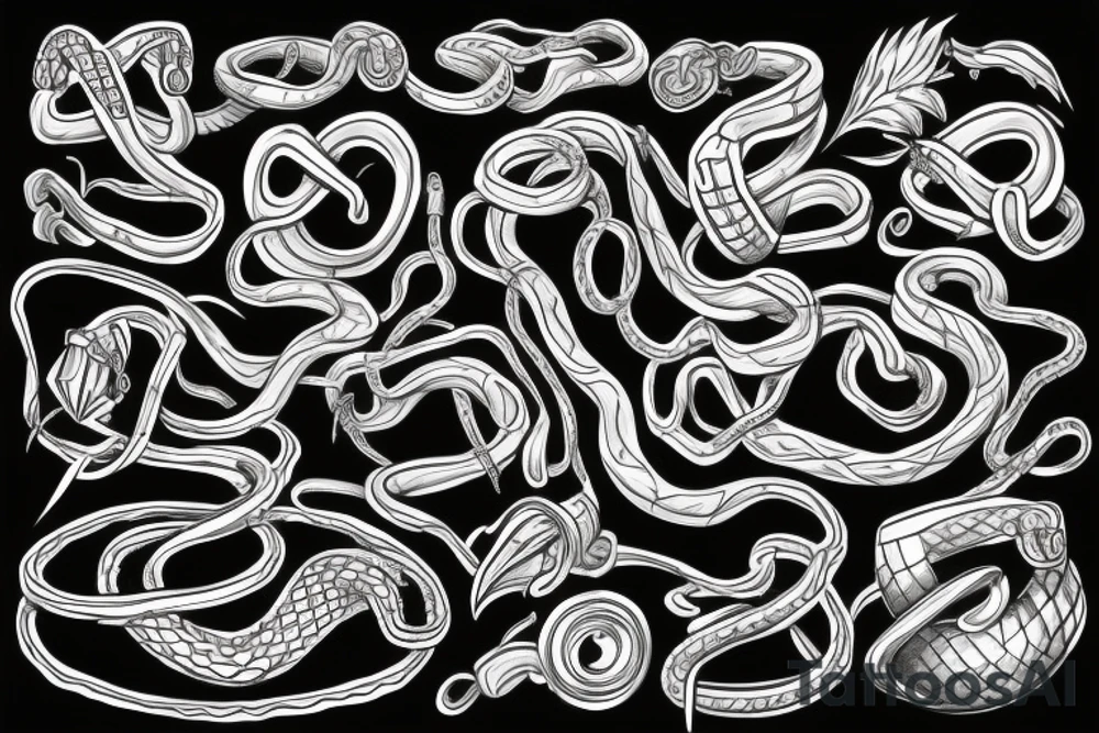 Metal snake tattoo idea