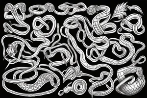 Metal snake tattoo idea